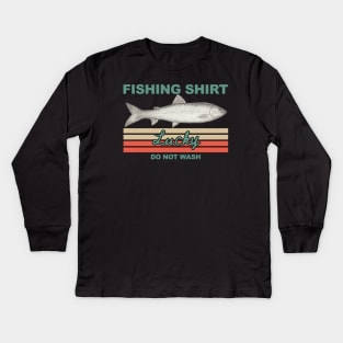 Lucky Fishing Shirt Do Not Wash Kids Long Sleeve T-Shirt
